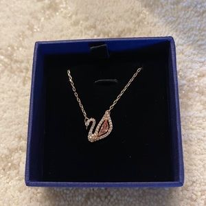 Swarovski Rose Gold Swan Necklace